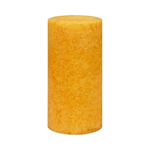 Jeco Inc. Pumpkin Spice Mustard Yellow Scented Pillar Candle Cover