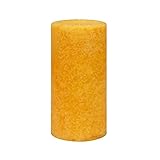 Jeco Inc. 3' x 6' Pumpkin Spice Mustard Yellow Scented Pillar Candle, 3" x 6&Quoth