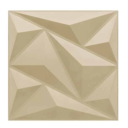 Image of Kayra Decor 3D Wall Panel PVC Alps Design, White Tail Color 19.7 inch x 19.7 inch (Pack of 18) - Covers 48.51 Sq. Ft.