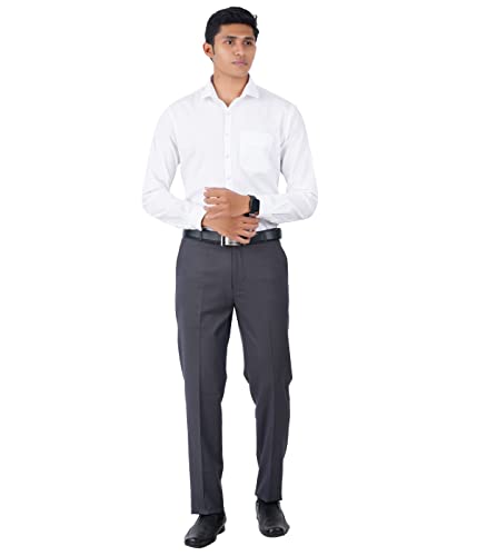 Image of Mc Henry Men's Regular Fit Wrinkle Free Stretchable Formal Trousers for Men