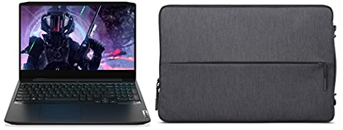 Image of Lenovo IdeaPad Gaming 3 10th Gen Intel i5 39.63cm (15.6 inch) FHD IPS Laptop(8GB /1TB HDD /256GB SSD /Win10 /NVIDIA GTX 1650Ti 4GB GDDR6 /M100 RGB Gaming Mouse /Onyx Black /2.2Kg)81Y400VBIN+Lenovo 39.63cm (15.6 inch) Urban Laptop Sleeve