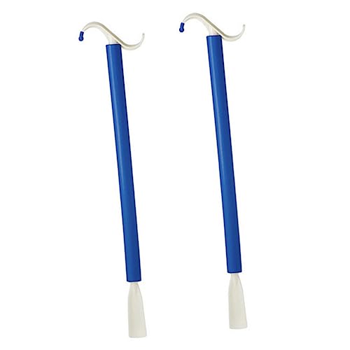 PartyKindom 2pcs Dressing Aid Stick for Elderly Seniors Disabled Pregnant Women Long Handle Shoehorn Socks Aid Kit