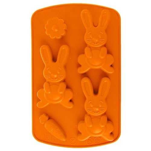 SILLINIE Moule en silicone pour biscuits et chocolats Marron Lapin de Pâques