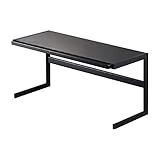 YAMAZAKI home 4481 Expandable Support Rack-Kitchen Storage Shelf Organizer, One Size, Black