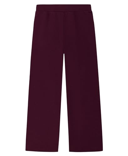 Image of Tommy Hilfiger Girls' Fleece Wide Leg Bottom Jogger Sweatpants with Drawstring & Functional Side Pockets