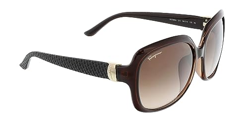 Salvatore Ferragamo Brown Gradient Rectangular Ladies Sunglasses SF739SA 210 593