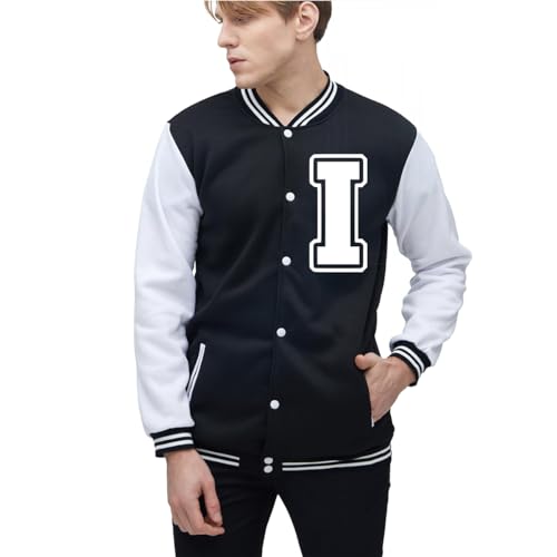 Image of Yuji Itadori Mens Varsity Jacket Baseball Letterman Bomber Jacket Fleece Long Sleeve Coat Casual Clothing XXS-3XL