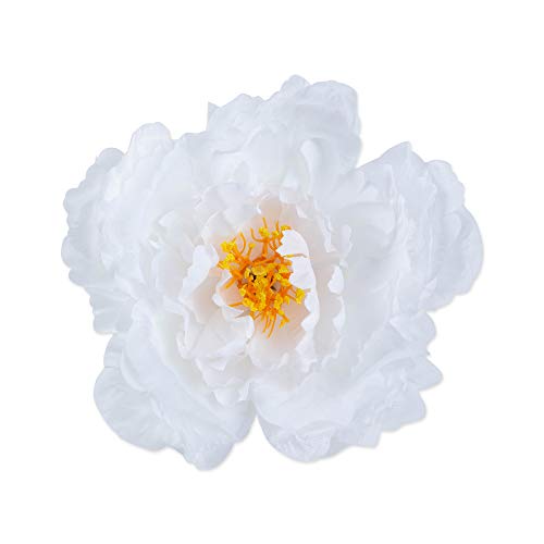 Dii Beautiful Peony Flower Napkin Rings White, 4 Piece #TOP1