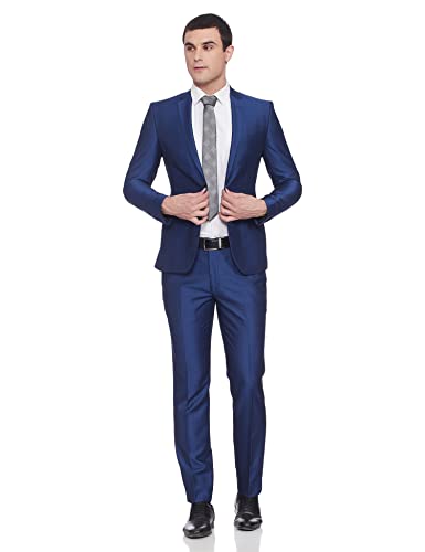 Image of Park Avenue Rayon Blend Men's Full Sleeve NEO FIT Medium Blue Formal Suit