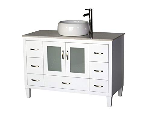 Chinese Arts, Inc 46-Inch Contemporary Style Single Sink Bathroom Vanity