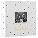 Pearhead 'Hello Baby' Baby Photo Album, Keepsake Gifts for Baby and New Parents, White/Black and Gold Polka Dot