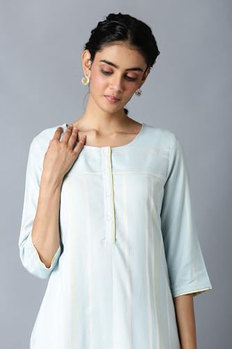 Image of W for Woman Women's Rayon Floral Regular Kurta