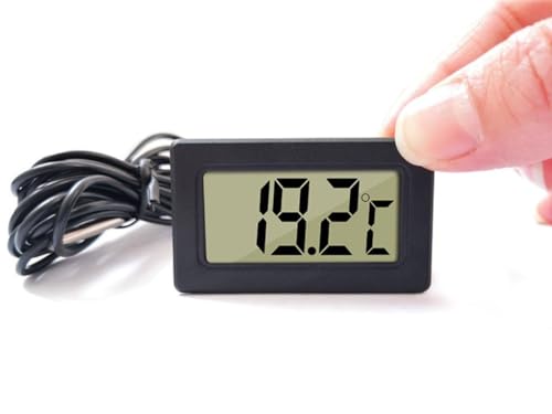 2 x Digitales Reptilienthermometer – Perfekt für Terrarien oder Inkubatoren – LCD-Display und Batterien im Lieferumfang enthalten (2 Stück)