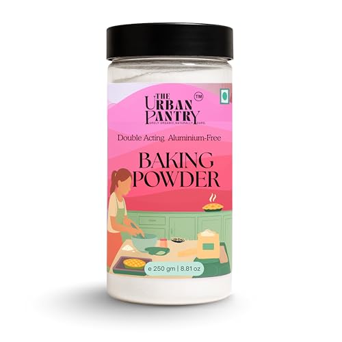 Image of The Urban Pantry Baking Powder 250 g| Aluminium-Free Double-Acting Leavening Agent | Ideal for Fluffy Cakes, Cookies, Breads & Indian Snacks