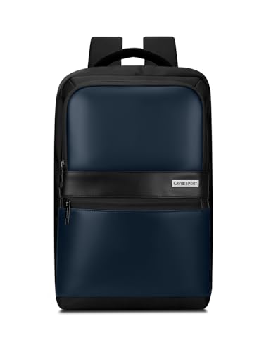 Lavie Sport 45cm Armour 24 Litres Laptop Backpack with Trolley Sleeve For Men & Women | Premium Vegan Leather Office Travel Backpack | Upto 14" Notebook/Macbook Compatible