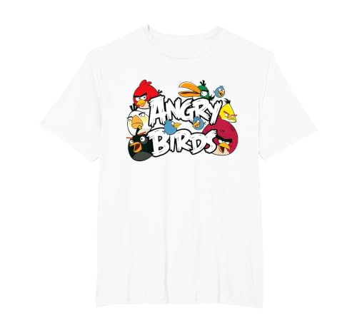 Angry Birds Classic T-Shirt, Men's Big and Tall, White, 3X Tall