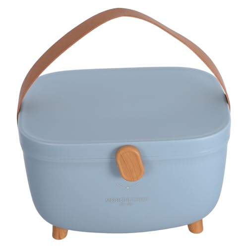 Armoire à remède portable en plastique bleu pour les vacances en famille