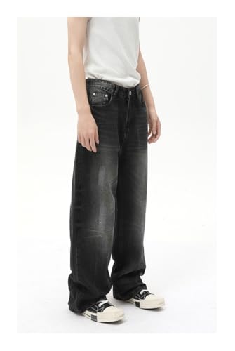 Men's Denim Jeans Vintage Straight Wide Leg Casual Weekend Daily Commuter Relaxed Pants for Men 6
