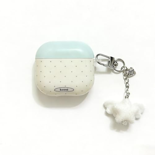 DMJSWY Funda protectora de silicona para AirPods 4/Pro 2/3, bonita funda a prueba de golpes con dije de oso de peluche y clip de mosquetón (para AirPods Pro 2)