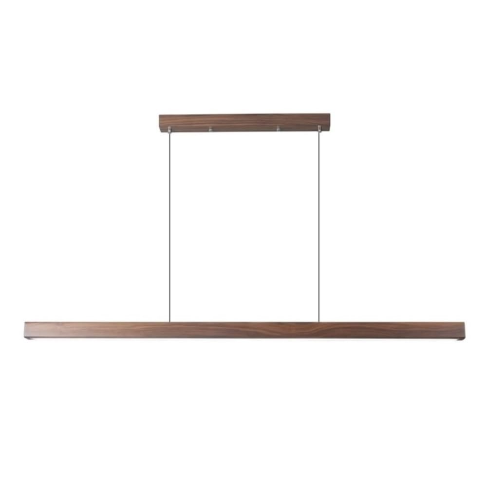 Lámpara colgante lineal de madera con tira LED de 80 cm y regulación de 3 colores