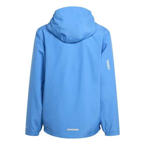 adidas Unisex Kids Terrex Kids Multi 2 Layer CLIMAPROOF Rain Jacket, ray blue/glow blue, 15-16 Years