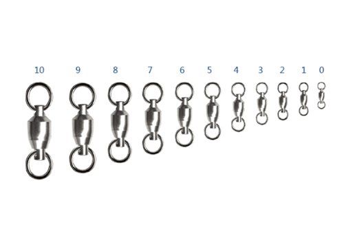 Dblue Ball Bearing Swivels with Solid Ring 50 pcs of #7
