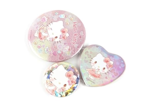 HELLOKITTY's Lovely Badges Set - 3 Adorable Badges in Assorted Designs - To Decorate Apparel, Bags, Purses, and Accessories