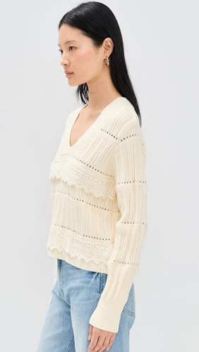 Line & Dot Women's Lace Detailed Knit Sweater4