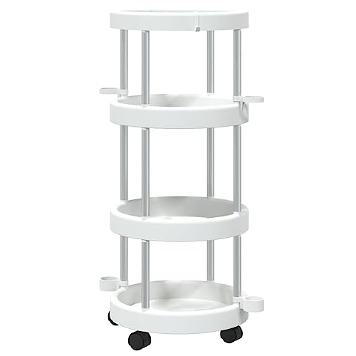 vidaXL Carrito de Limpieza con Cesto de Almacenaje Soportes Accesorios Ruedas Organizar Utensilios Escobas Fregonas en Casa Cocina Aluminio