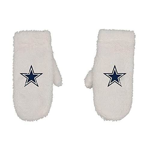 NFL Dallas Cowboys Unisex Infant Shearling Mittens, White, INFANT