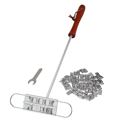 Luzhengyang Personalized BBQ Stamp for Meat Lovers - Fire Up Your Grill with Custom Messages - Includes 55 Letters & Spacers - Easy to Use Without Tools