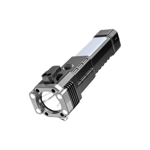 Multi-Function 3W LED Flashlight Torch Light β Rechargeable with Extended Beam, Built-in Car Rescue Hammer, Window Glass,Magnets, and Safety Cutter Indoor & Outdoor Tools Set of 1