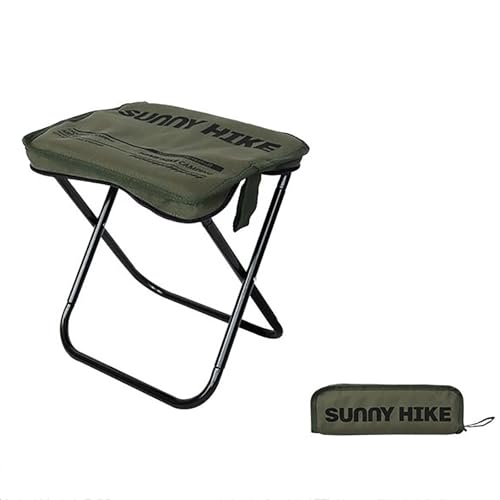 Fangool Folding Stool, Portable Foldable Lightweight Camping Stool, Mini Outdoor Folding Lazy Chair for Camping, Fishing, Picnic, Travelling and Hiking(Green)