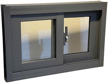 Aluminum Sliding Window with Tempered Glass - 60cm x 80cm, Flush Mount for Shed, Chicken Coop, Playhouse, Garage & Barn - Durable, Energy-Efficient, Weather-Resistant Design