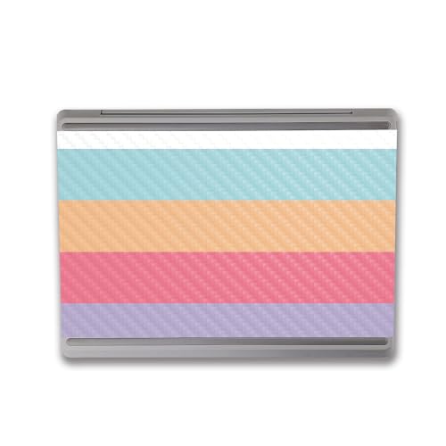 Image of MightySkins Carbon Fiber Skin Compatible with Microsoft Surface Laptop Go 3 (2023) Full Wrap Kit - Peaches and Cream | Protective, Durable Textured Carbon Fiber Finish | Made in The USA