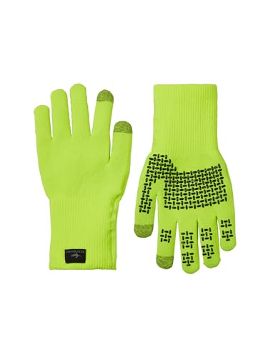 SEALSKINZ Anmer Waterproof All Weather Ultra Grip Knitted Glove, Neon Yellow, M
