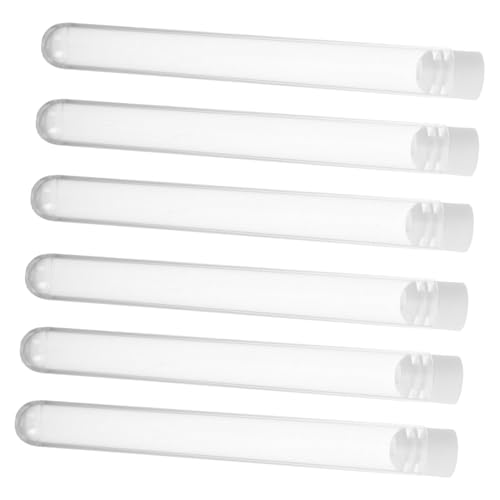 Ipetboom 15pcs Eyelash Brush Storage Box Spoolies Tubes Mascara Wands Lash Tools Travel-friendly Brush Holder Case Plastic Makeup Brush Tubes Sanitary Storage for Extensions