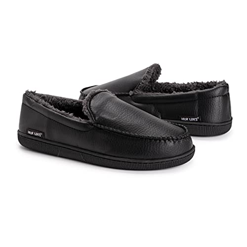 Muk Luks Men's Moccasin-Black Slip-On Loafer4