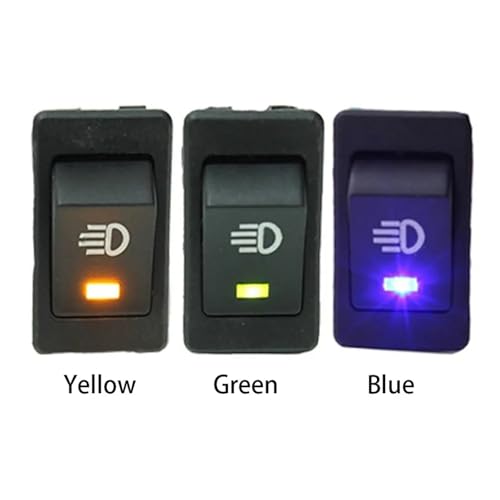 Interrupteur à bascule phare antibrouillard 12V bouton commutation tableau de bord LED
