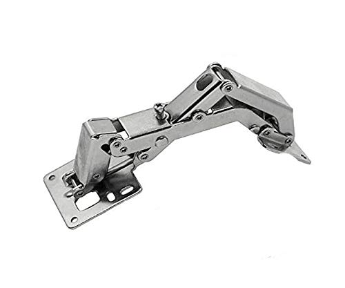 TOOLSTAR bisagra para armario, 170 grados, bisagra plegable para cocina, armario, puerta, bisagra de acero con cierre suave, plateado