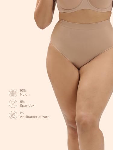 Image of UNDERNEAT Womens High-Waist Brief | Tummy Control Shaper Brief | All Day Shaping and Comfort| Tummy Tucker Panties for Women | Seamless Shapewear Bodyshaper