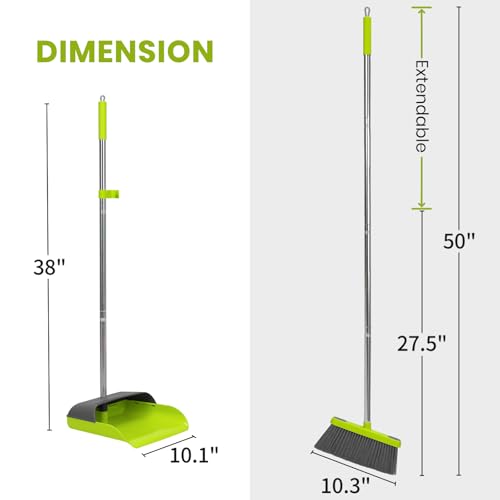 Kaltell BD-GREEN Broom And Standing Dustpan Set 50 Inch Angle Broom thumb #3
