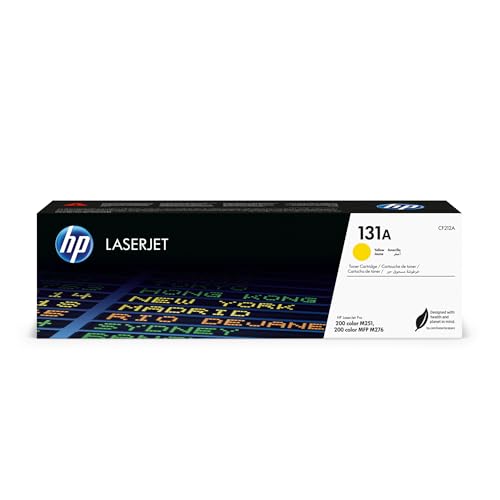 HP 131A CF212A, Amarillo, Cartucho Tóner Original, de 1.800 páginas, para impresoras HP LaserJet Pro 200 color MFP M276, MFP M276n, MFP M276nw, M251, M251n y M251nw