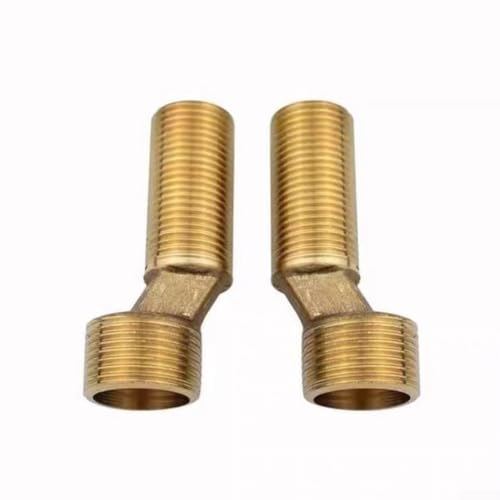Adaptadores de conexión en S de latón, G1/2 a G3/4 ajustables, adaptador giratorio de grifo de ducha para baño y cocina, paquete de 2