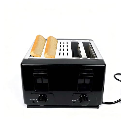 Gziztx 4 Slice Toaster with High Lift and Extra Wide Slots, 6 Adjustable Browning Control, Double-Sided Baking