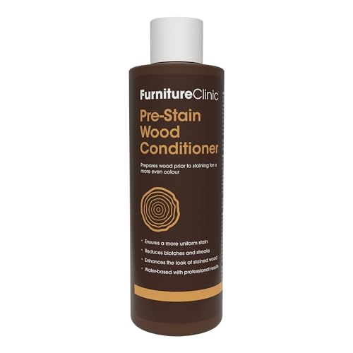 Furniture Clinic Pre-Stain Wood Conditioner - Water-Based - Indoor and Outdoor Use - Low Odor and Non-Toxic – Use Before Staining Wood 8.5oz / 250ml