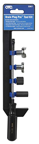 OTC 5961 Drain Plug Pro Tool Kit - Includes Attachments for Standard Low-Profile and Internal Hex Drain Plugs (17mm)