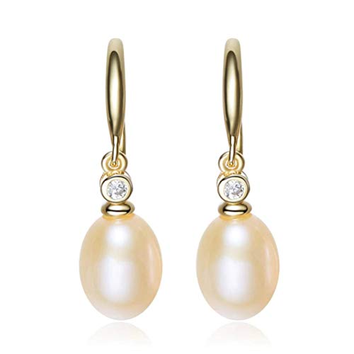 Boucles d'oreilles de bijoux en perles d'eau douce violettes rétro pour femmes