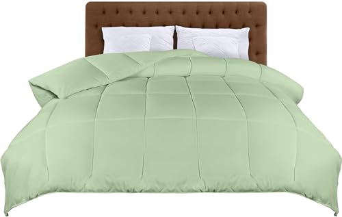 Utopia Bedding Edredón Acolchado, 135x200 cm Edredon Cama 90, Relleno Nórdico 200 gr/m² en 100% Microfibra (Verde Salvia)