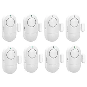 Door and Window Alarm, 120DB Home Security Pool Alarm Child Safety Burglar Alarm (8 Pack) for Window, Refrigerator Door, Garage Door, Room Door, Pool, Office, Store and More Alarms